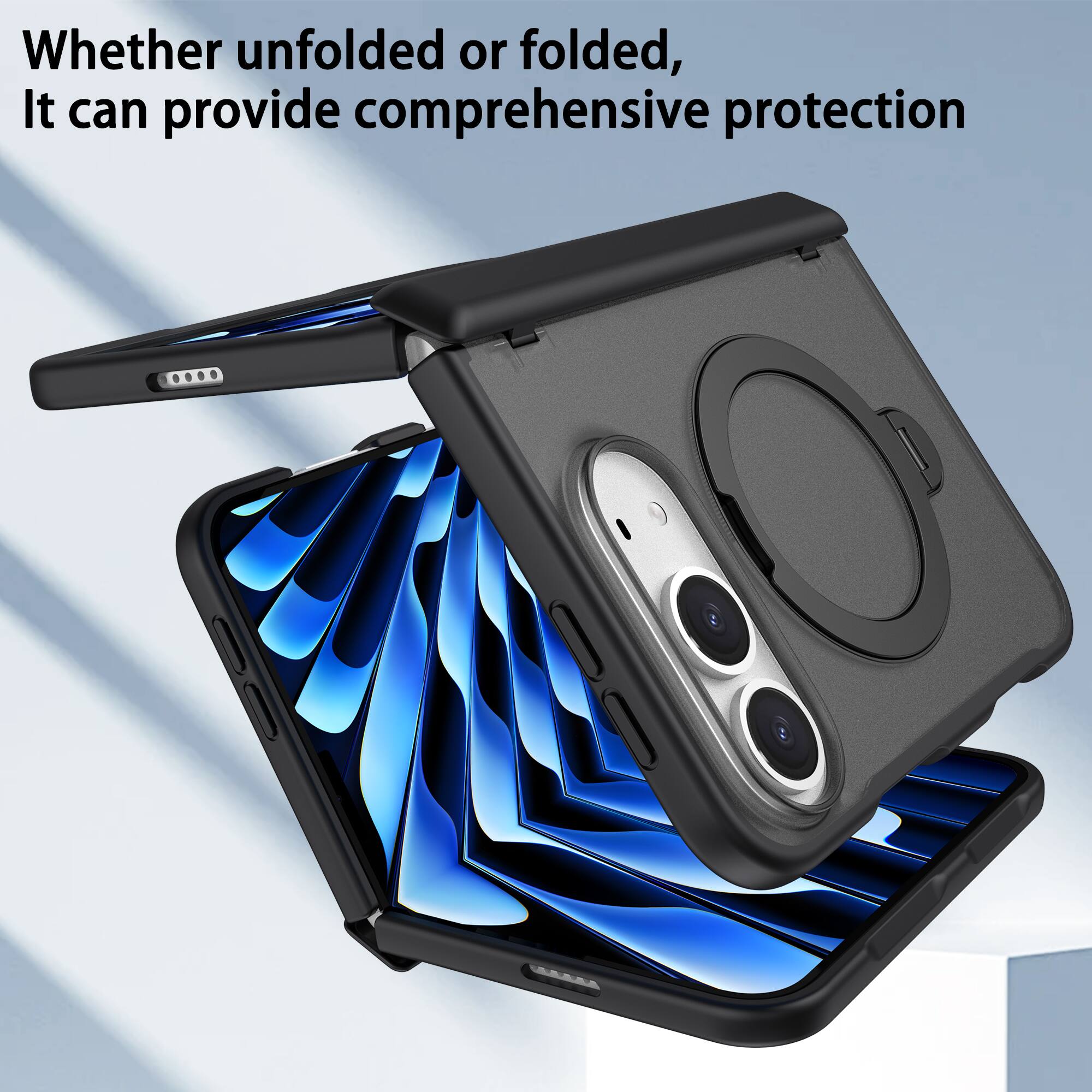Whether unfolded or folded, it can provide comprehensive protection