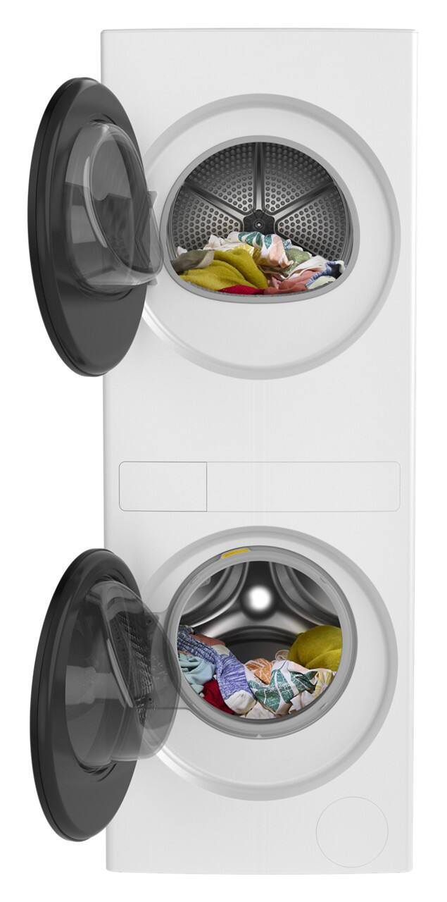 Alt View 3. Whirlpool - 2.7 Cu. Ft. Washer and 4.3 Cu. Ft. Electric Dryer Ventless Heat Pump Laundry Tower and Energy Star - White.
