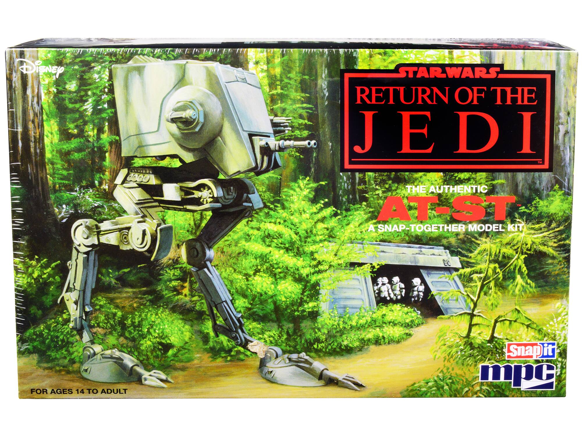 Skill 2 Snap Model Kit AT-ST "Star Wars: Return of the Jedi" Movie Scale Model by MPC - Multicolor