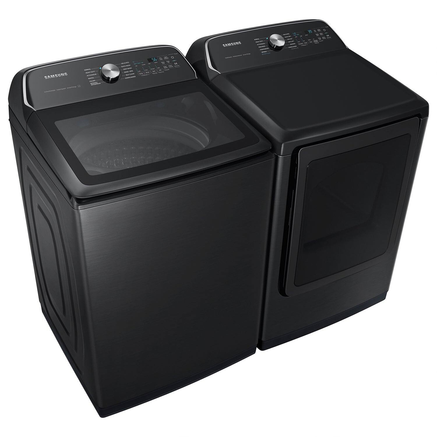 Alt View 18. Samsung - Open Box 7.4 Cu. Ft. Smart Electric Dryer with Steam Sanitize+ - Black.