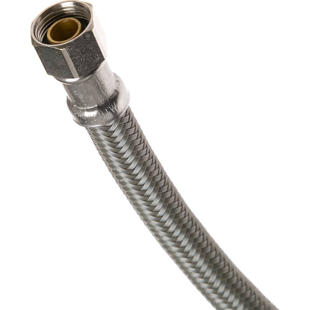 Left. GE - GE 6' Braided Install Hose with 3/4" Elbow.