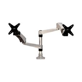 3M - MA265S Easy-Adjust Desk Dual Arm Mount for 27 in. Monitors - Silver