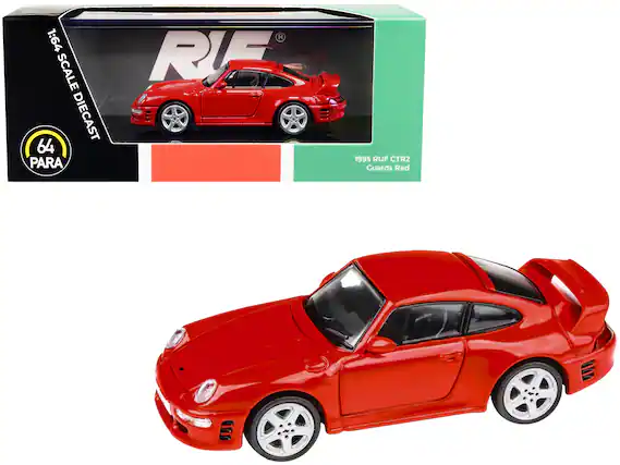 1:64 SCALE DIECAST
64 PARA
1995 RUF CTR2
Guards Red