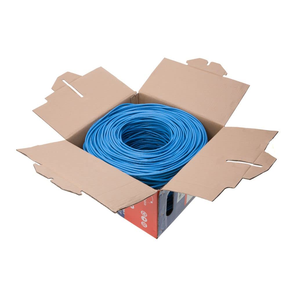 Alt View 2. Cables Direct Online - Cat5e FTP Ethernet Cable 1000ft Pull Box Solid 24AWG Shielded Bulk CCA Network Wire Blue - Blue.
