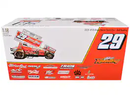 Winged Sprint Car #29 Bud Kaeding "Missile Motorsports" BK Motorsports (2024) 1/18 Diecast Model Car by ACME - Red