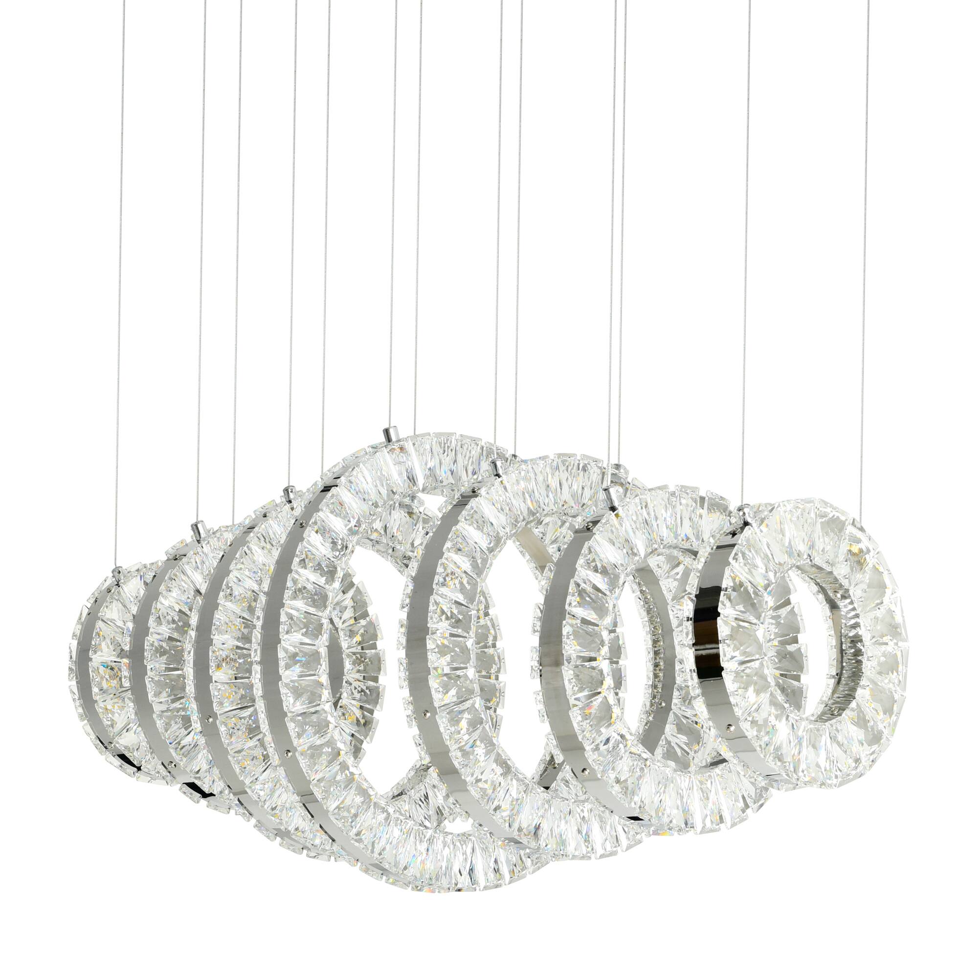 Alt View 1. CWI Lighting - Celina LED Chandelier With Chrome Finish - Chrome.