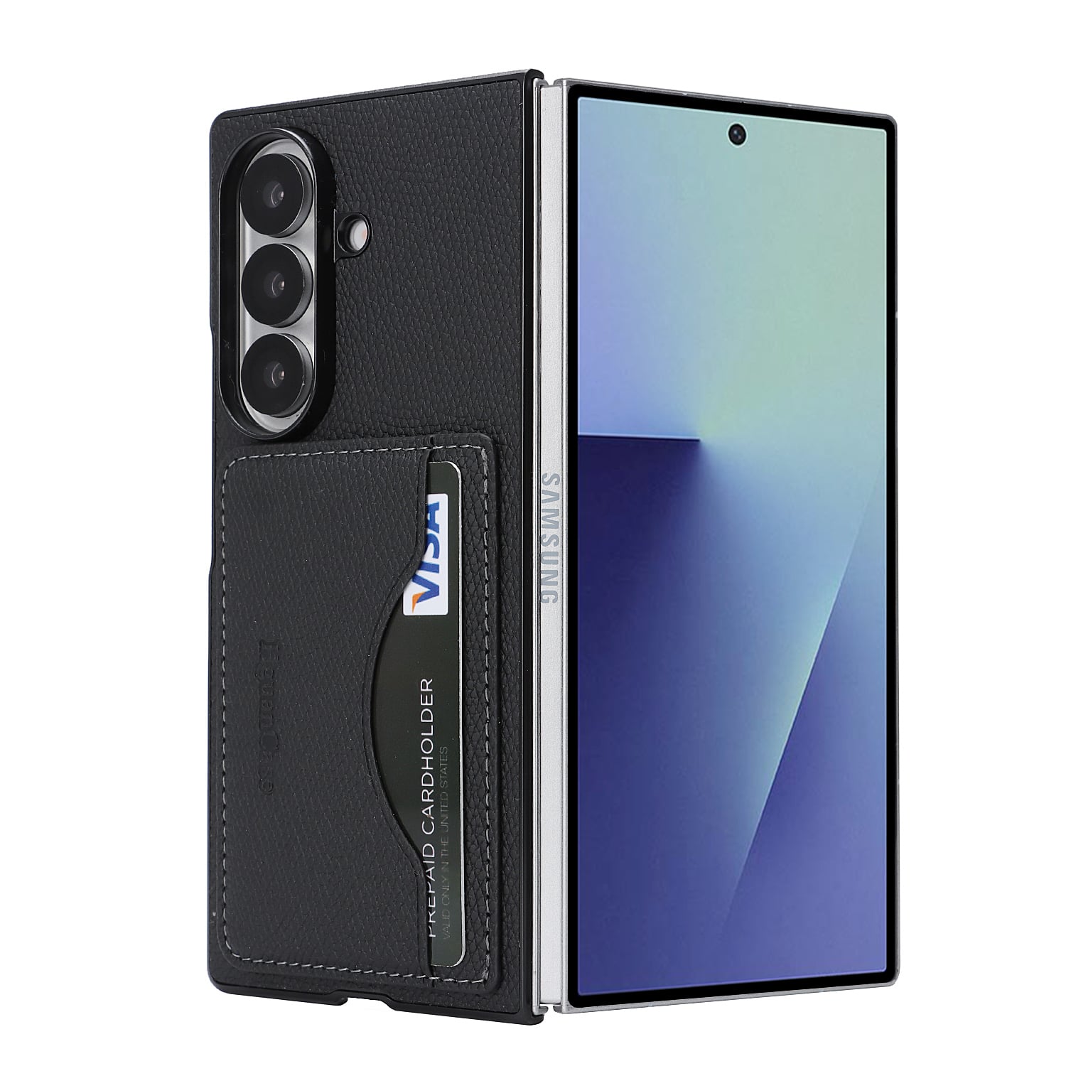 Dteck - Shockproof Wallet Phone Case for Samsung Galaxy Z Fold8 Ultra, Slim PU Leather Protective Cover with Card Slot Kickstand - Black price history on PriceWatchPro