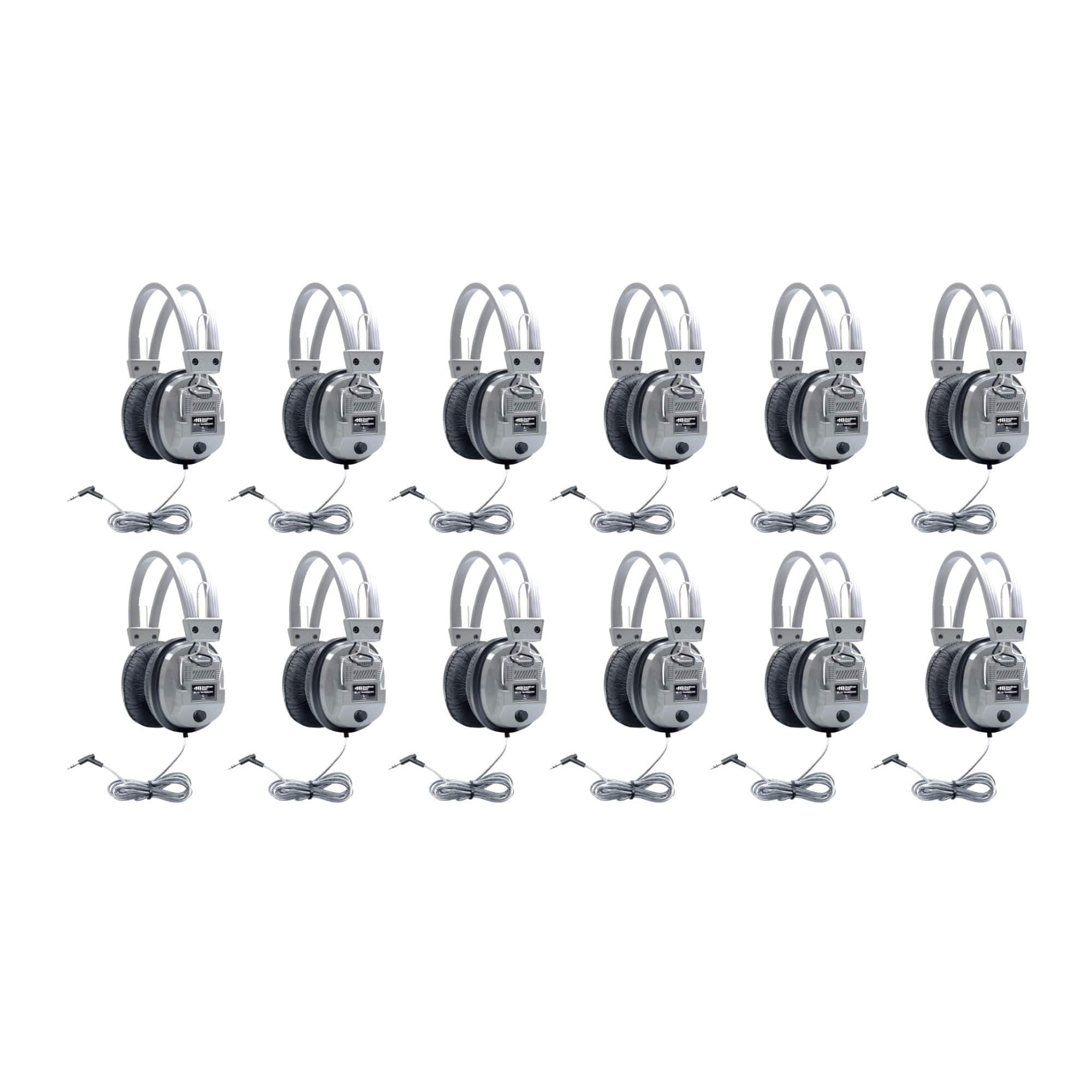 Hamilton Beach - Hamilton Buhl SC-7V SchoolMate Deluxe Stereo Headphones with Volume Control (12) - Gray