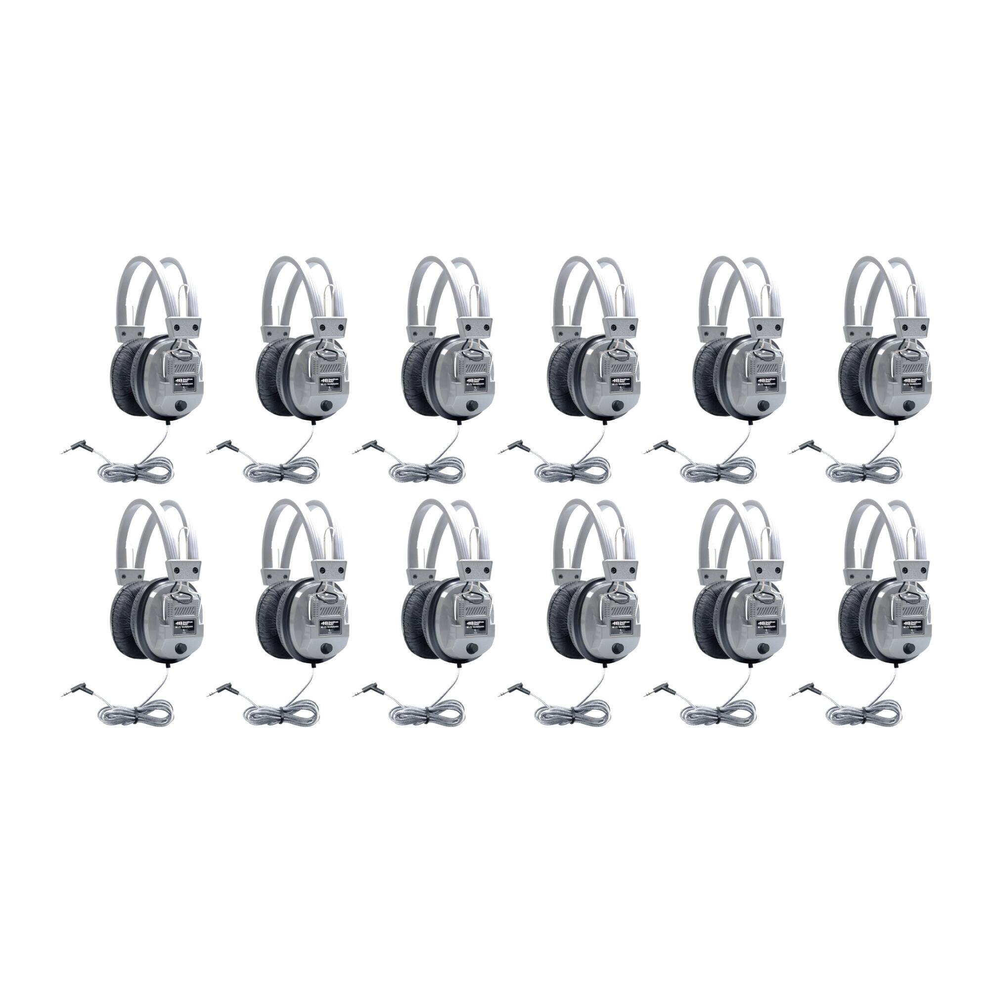 Hamilton Beach - Hamilton Buhl SC-7V SchoolMate Deluxe Stereo Headphones with Volume Control (12) - Gray