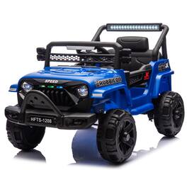 Aukfa - 12V Kids Ride On Truck - Parent Remote Control, 2WD, Bluetooth, LED Lights, MP3 Player for Ages 1-4