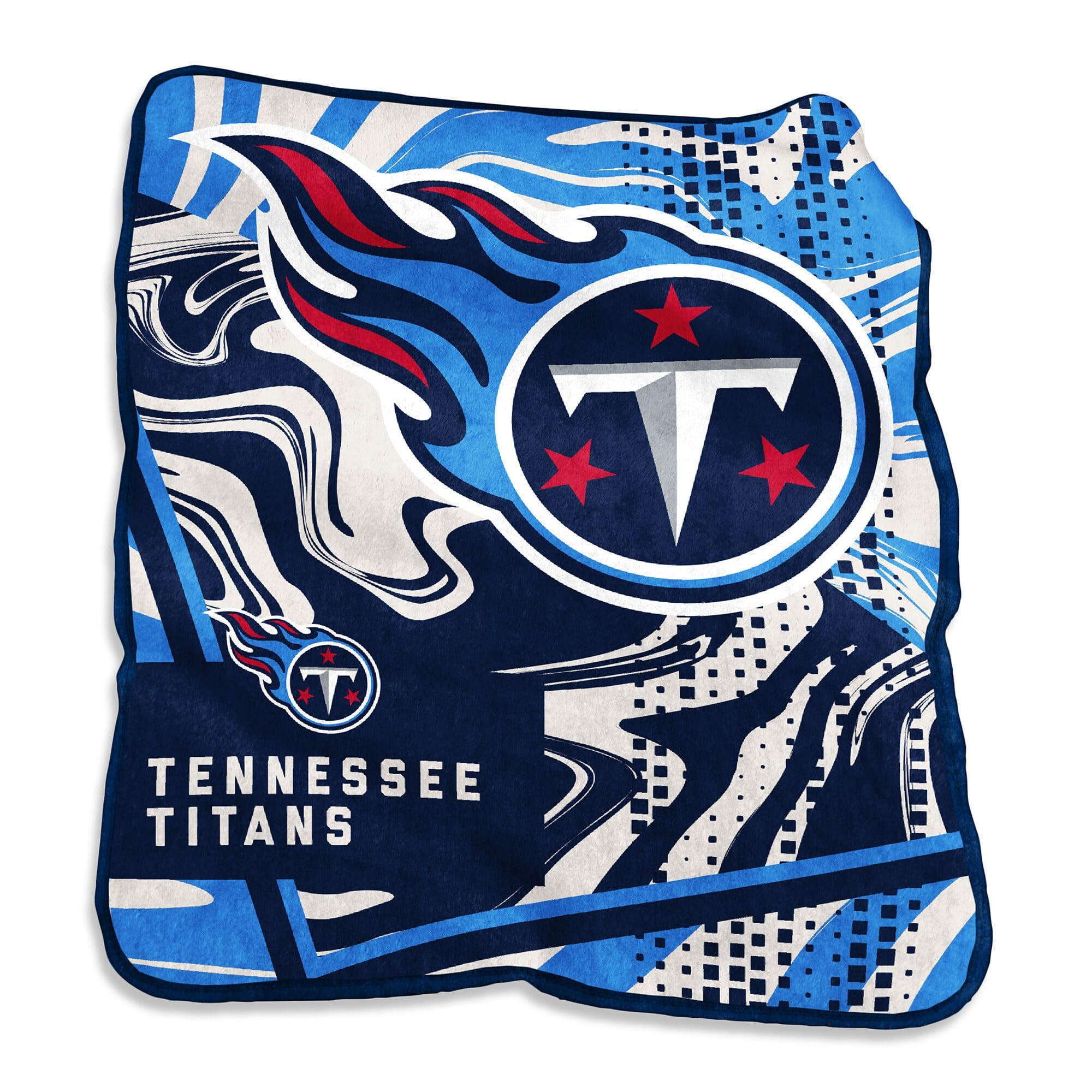 Logo Brands - Tennessee Titans 50" x 60" Swirl Raschel Throw Blanket - Multicolor