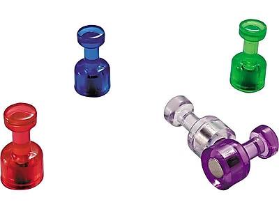 Front. Officemate - OfficeMate Magnetic Push Pins, Assorted Colors, 10/Pack (92515) - Assorted Translucent.