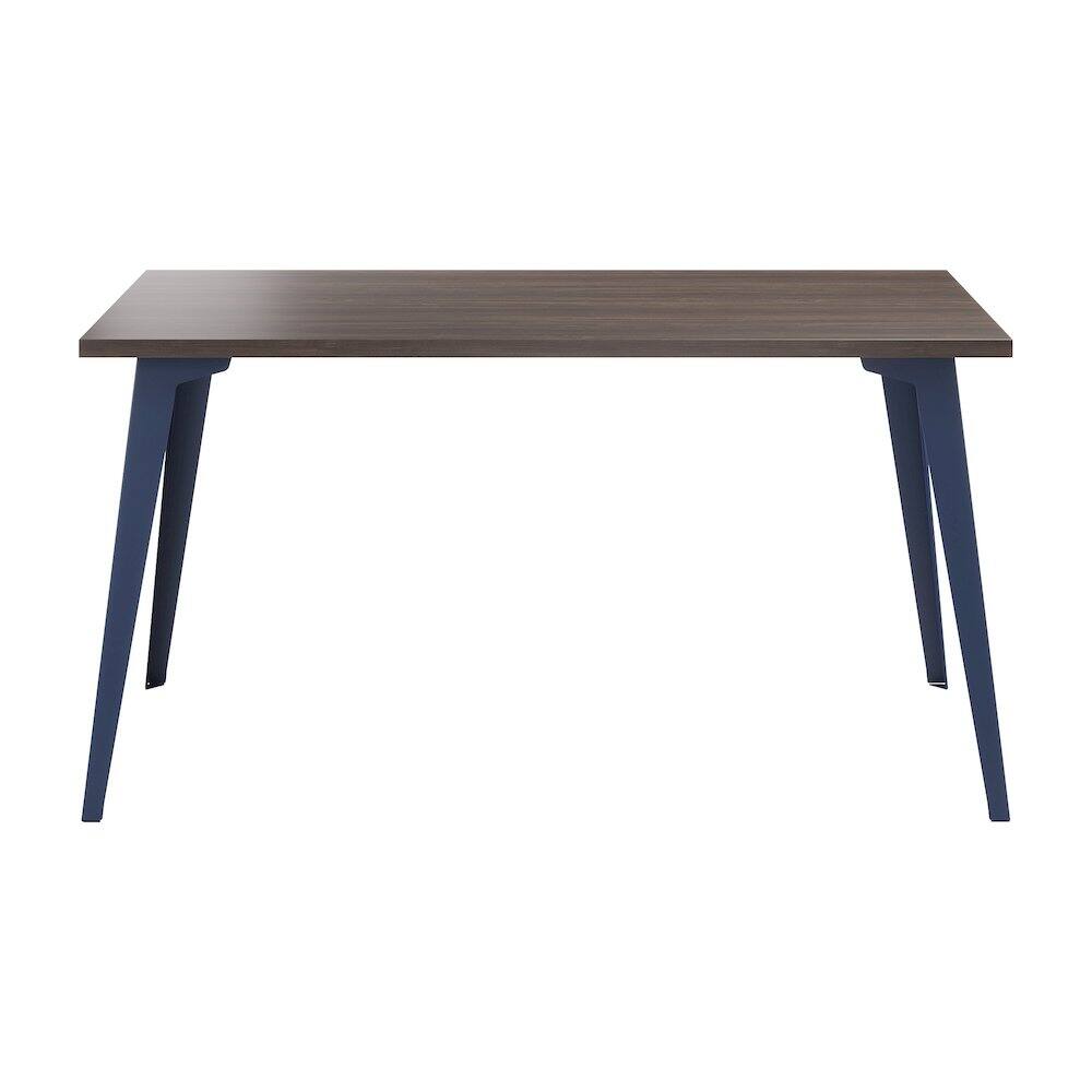 Alt View 1. Orison - Orison Office 27x57 Mid Century Modern Desk, Navy / Trail Walnut - Blue.