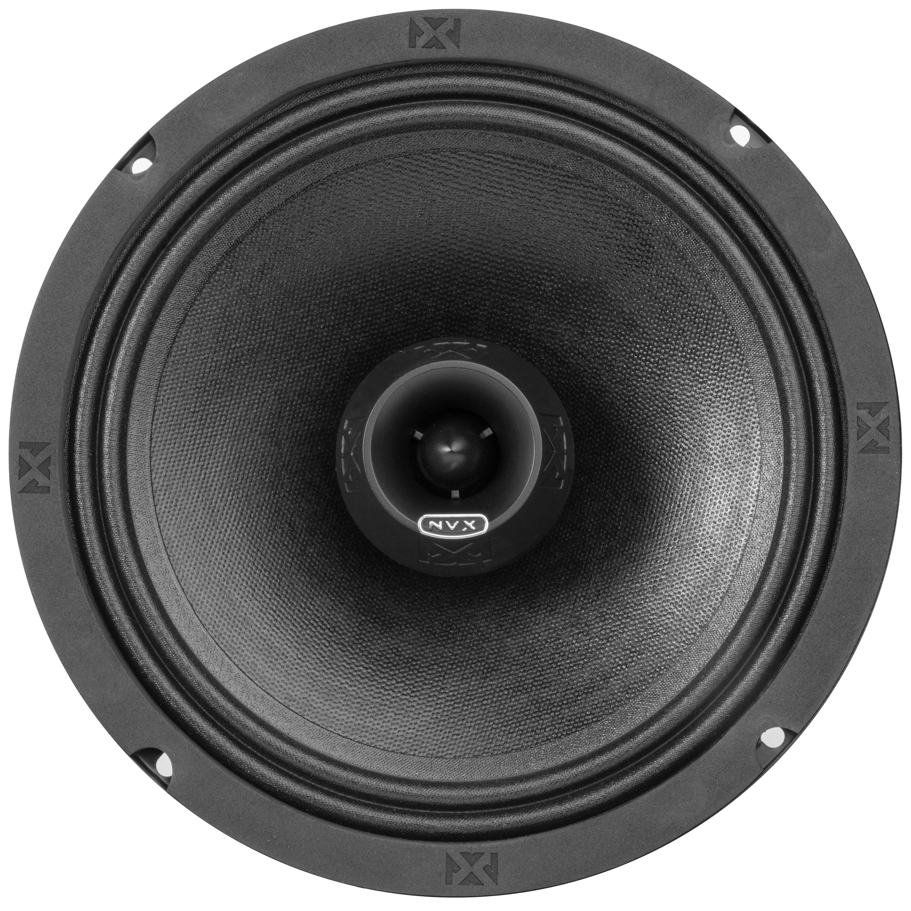Angle. NVX - VPRO8 (Sold Individually) 275W RMS 8in V-Series Pro 2-Way Water Resistant Coaxial Loudspeaker with Bullet Tweeter.