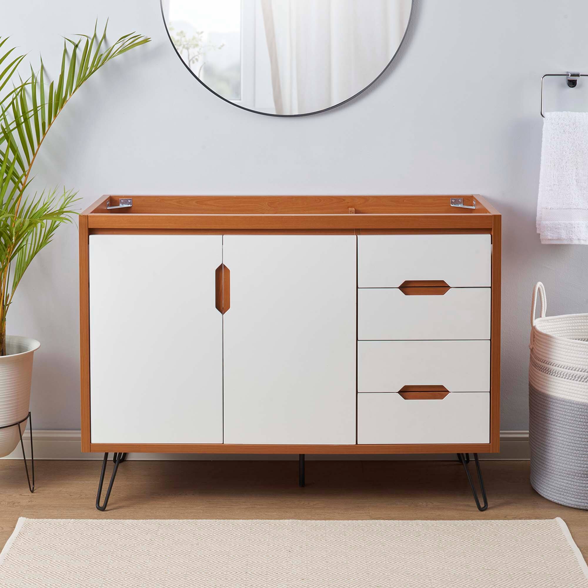 Photos - Bathroom Sink Modway  Energize Bathroom Cabinet Basin Not Included - Cherry White 