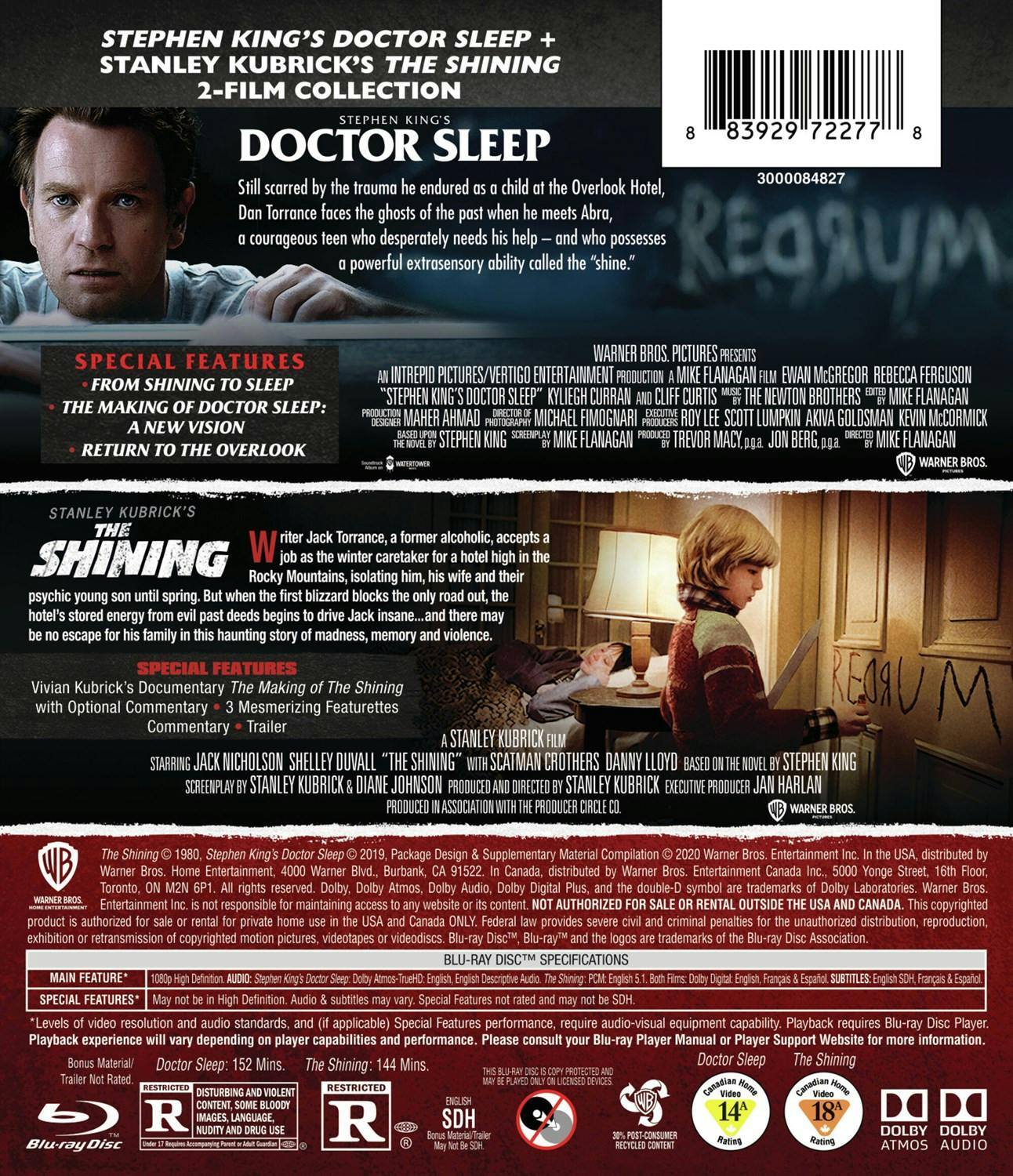 Back. The Shining/Doctor Sleep (Blu-ray Double Feature) [Blu-ray].