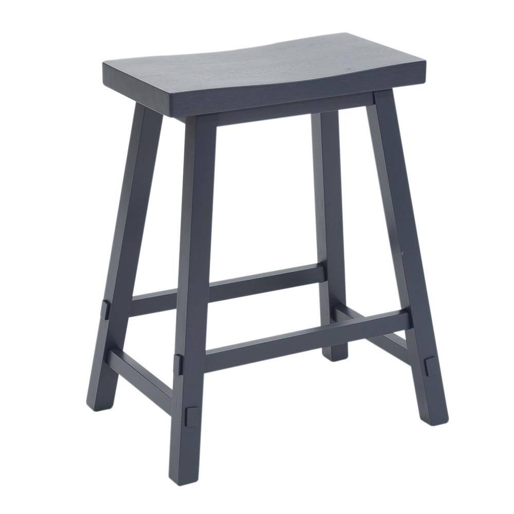 Back. Liberty Furniture Industries - Creations 24 Inch Sawhorse Counter Stool- Navy in Various - Brown.
