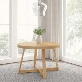 Plank+Beam - Classic Round Dining Table (47in / 1194mm) - Blonde Wirebrush