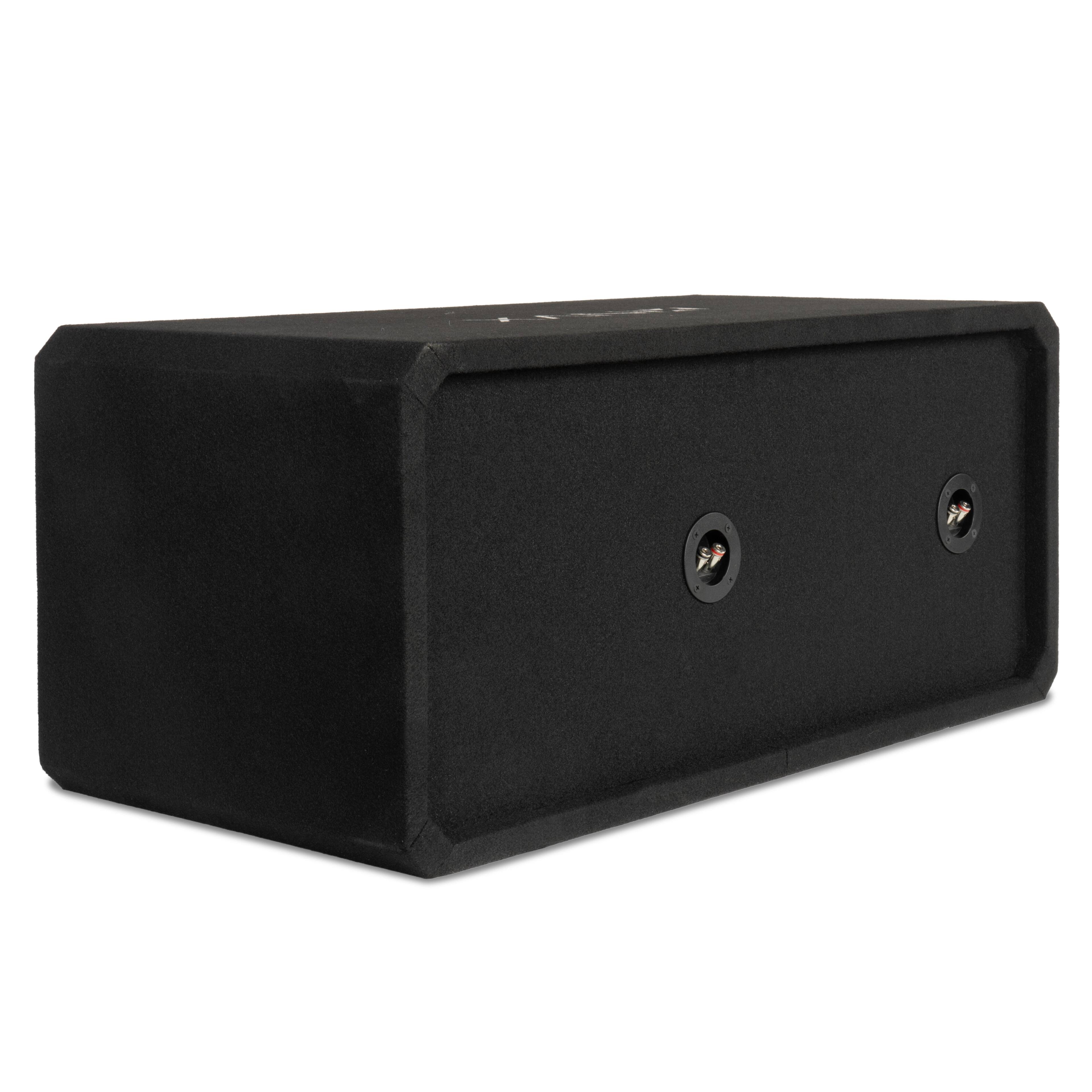 Alt View 4. NVX - NE102P Dual 10" Slot Ported 3/4" MDF Subwoofer Enclosure.