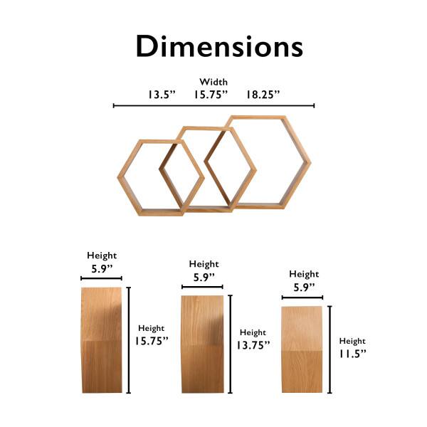 Dimensions  
Width: 13.5" 15.75" 18.25"  
Height: 5.9" 5.9" 5.9" 15.75" 13.75" 11.5"