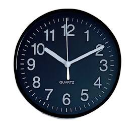 FC Design - 7"H Black Rounded Traditional Wall Clock - Simple Decorative Gift - Multicolor