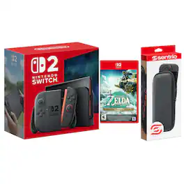 Switch 2 Console with Legend of Zelda Tears of the Kingdom and Protective Case Bundle - Nintendo Switch 2