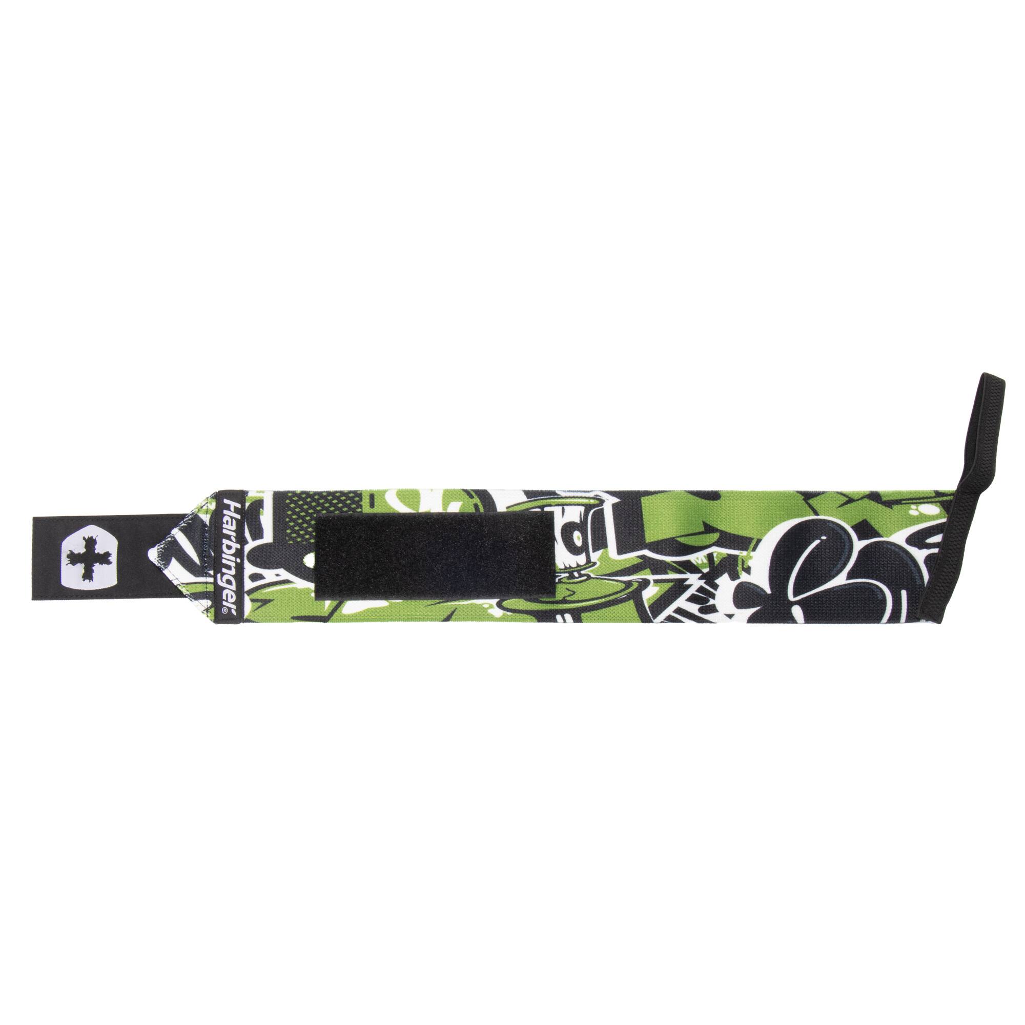 Alt View 2. Harbinger - Harbinger 18" Red Line Wrist Wraps - Graffiti Green - Graffiti Green.
