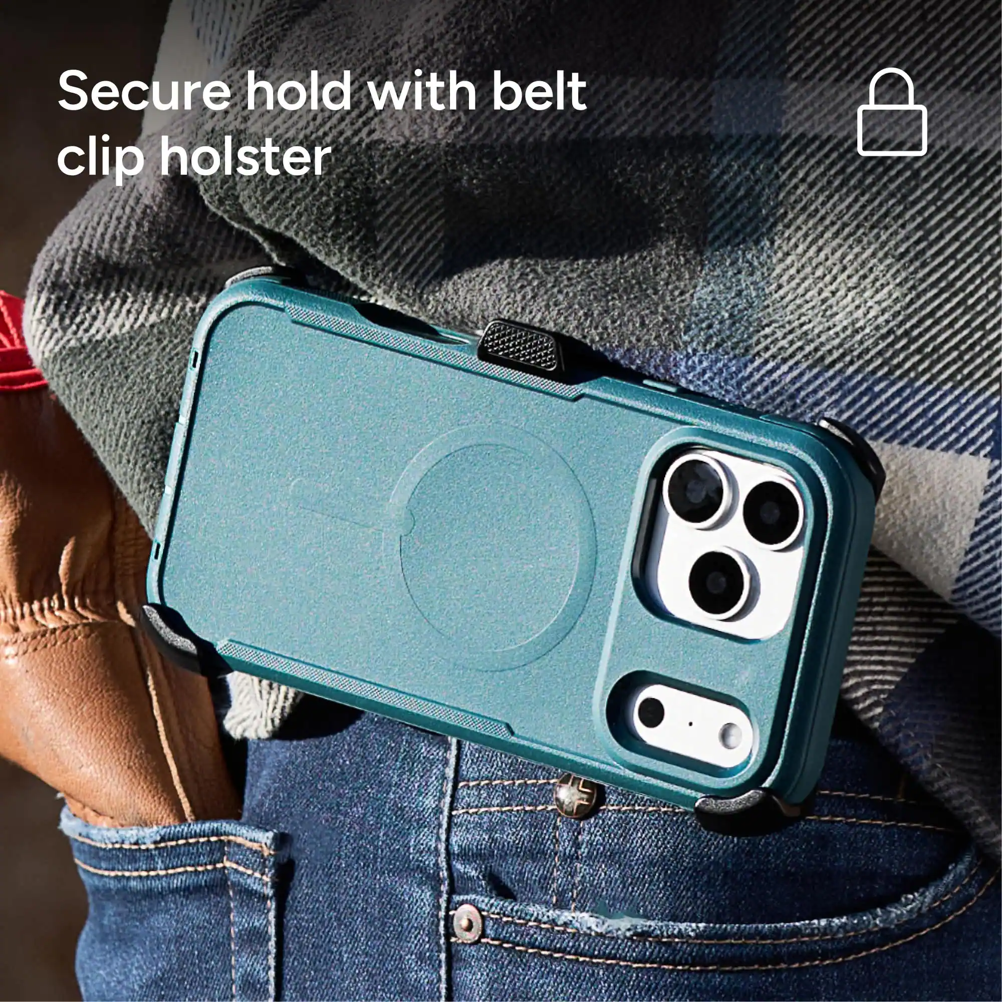 Secure hold with belt clip holster