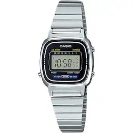 Casio - Women's Vintage Digital Stainless Steel Watch - LA-670WA-1 - Silver