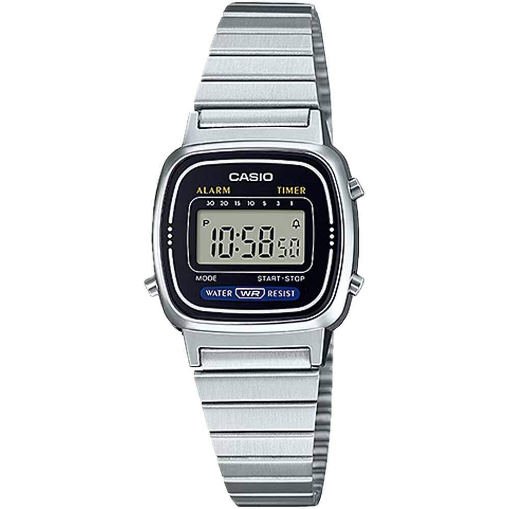 Casio - Women's Vintage Digital Stainless Steel Watch - LA-670WA-1 - Silver