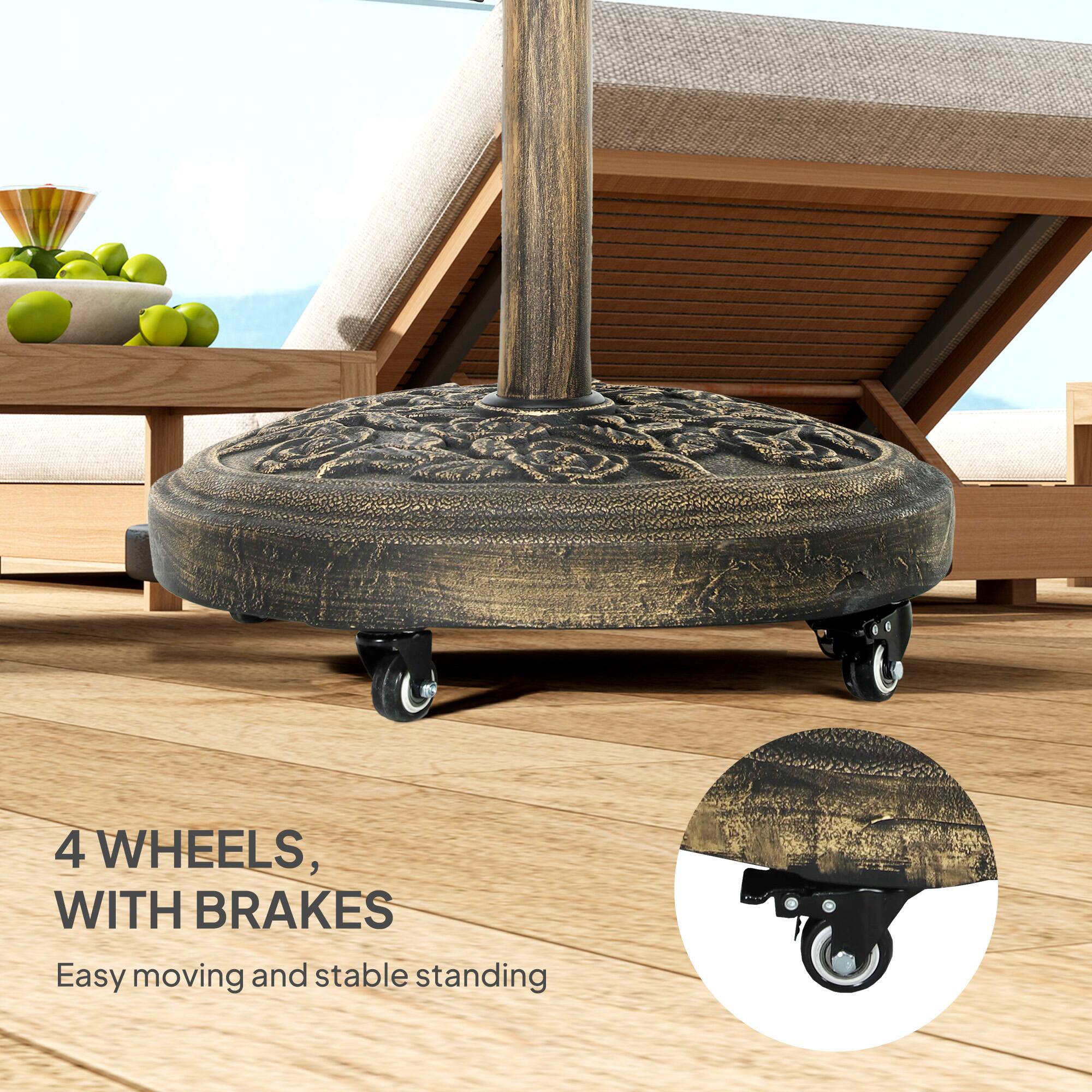 4 WHEELS, WITH BRAKES
Easy moving and stable standing
