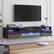 Alt View 2. Circus Cirle - 80" Floating TV Stand with 36" Electric Fireplace Heater - Black.