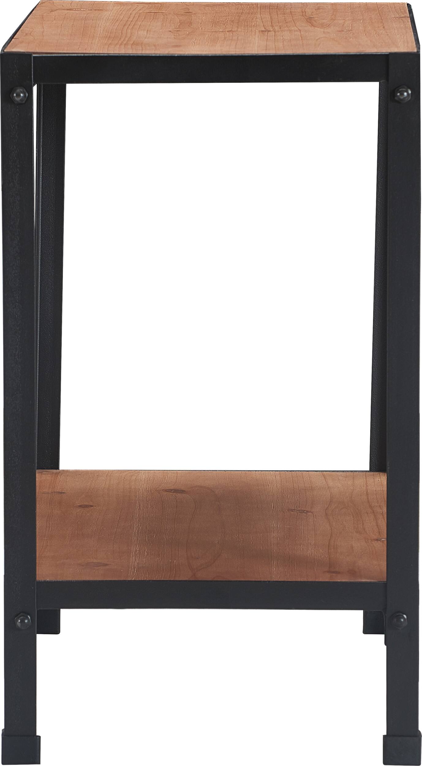 Alt View 14. Serta - Overland Side Table - Wood and Black Metal.