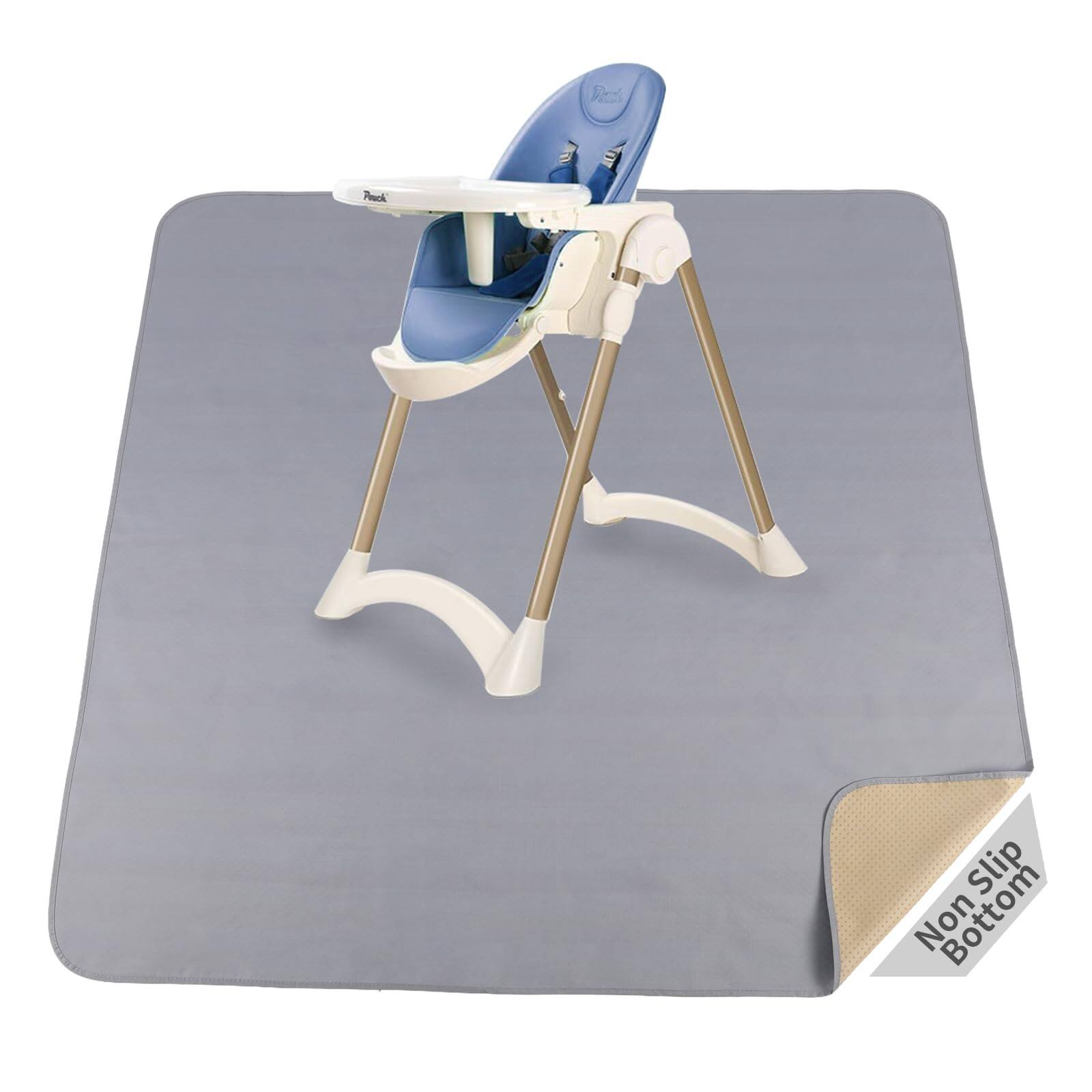 Cedar Assembly - Splat Mat For Under High Chair/arts/crafts/outdoor Picnic Washable Spill Waterproof Anti-slip Floor Splash - Light Gray