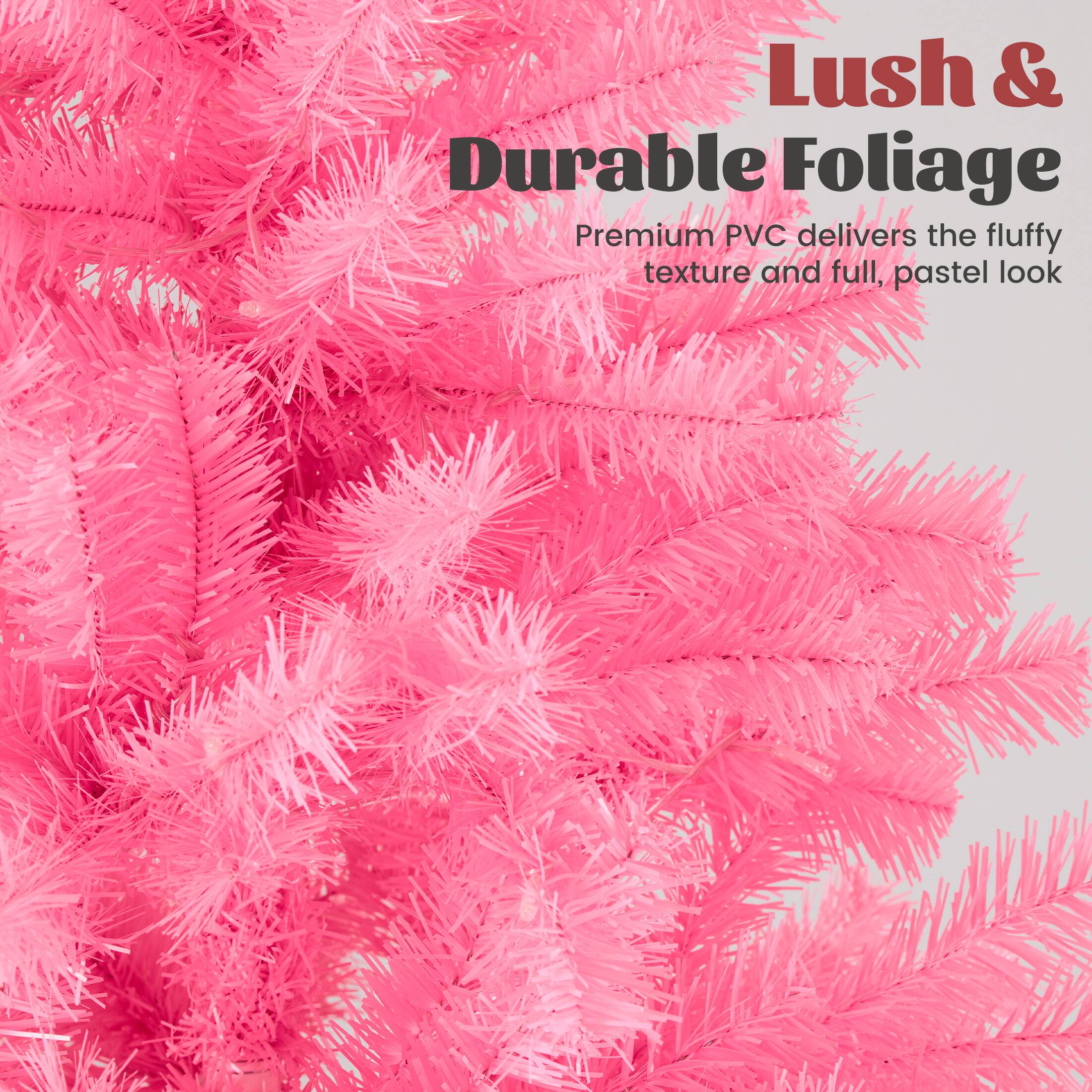 Lush & Durable Foliage  
Premium PVC delivers the fluffy texture and full, pastel look