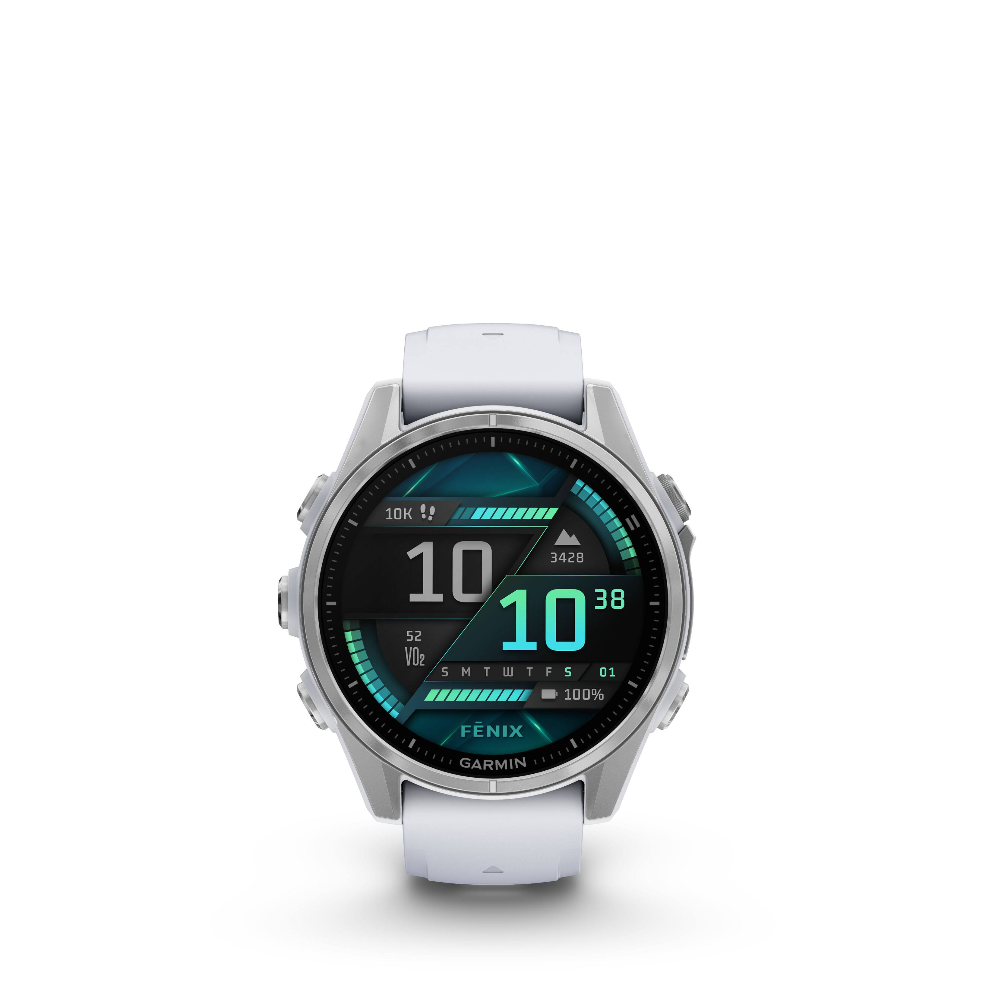 Garmin Fenix 8 43mm AMOLED Sapphire Fitness GPS Watch Bundle