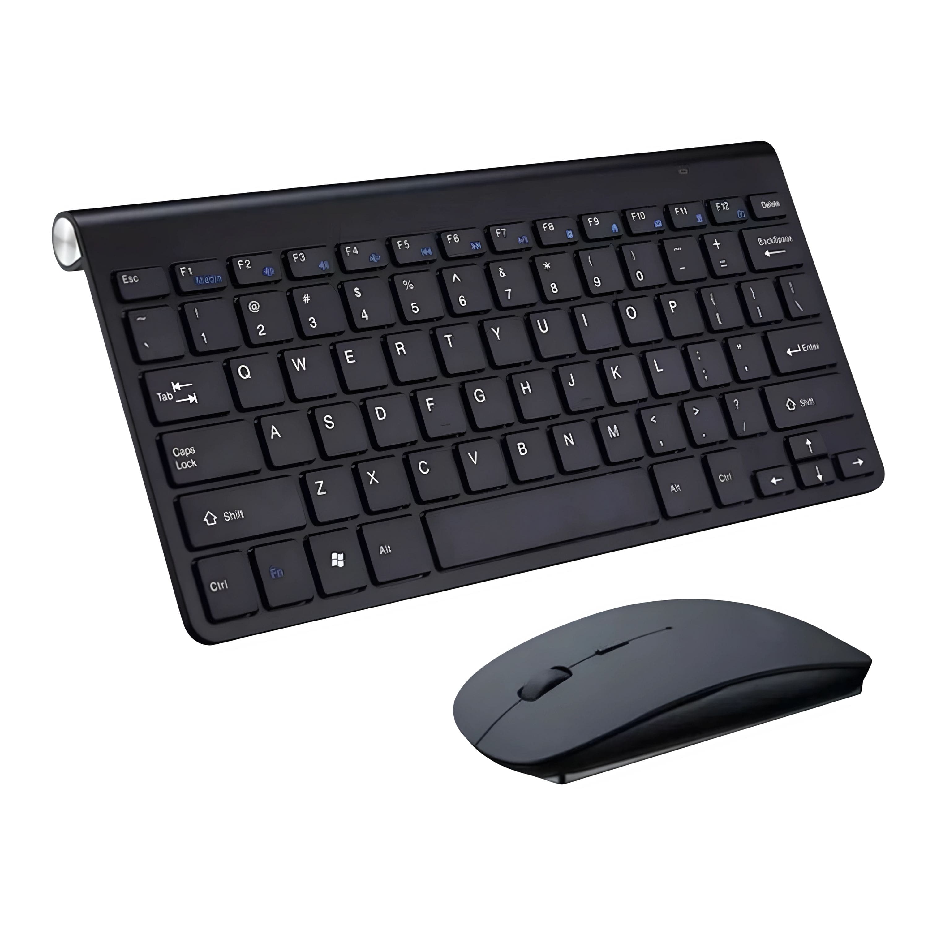 Kitcheniva - 2.4G Mini Wireless Keyboard And Mouse Set For Mac Apple PC - Black