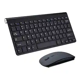 Kitcheniva - 2.4G Mini Wireless Keyboard And Mouse Set For Mac Apple PC - Black