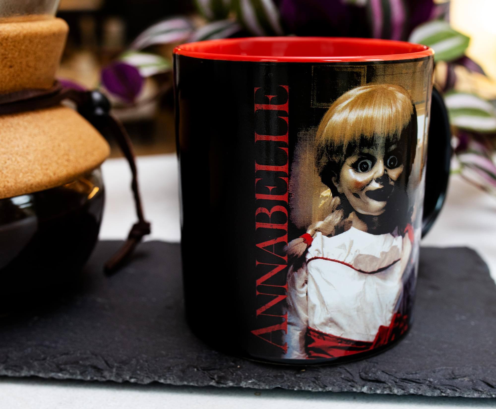 Alt View 2. Silver Buffalo - Annabelle The Conjuring Ceramic Mug | Holds 20 Ounces - Black.
