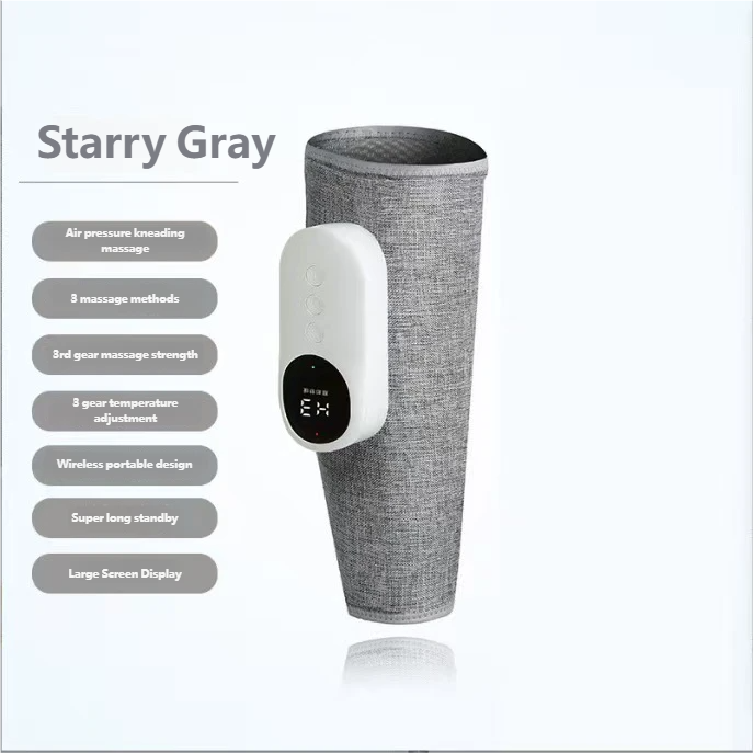 Starry Gray

- Air pressure kneading massage
- 3 massage methods
- 3rd gear massage strength
- 8 gear temperature adjustment
- Wireless portable design
- Super long standby
- Large Screen Display