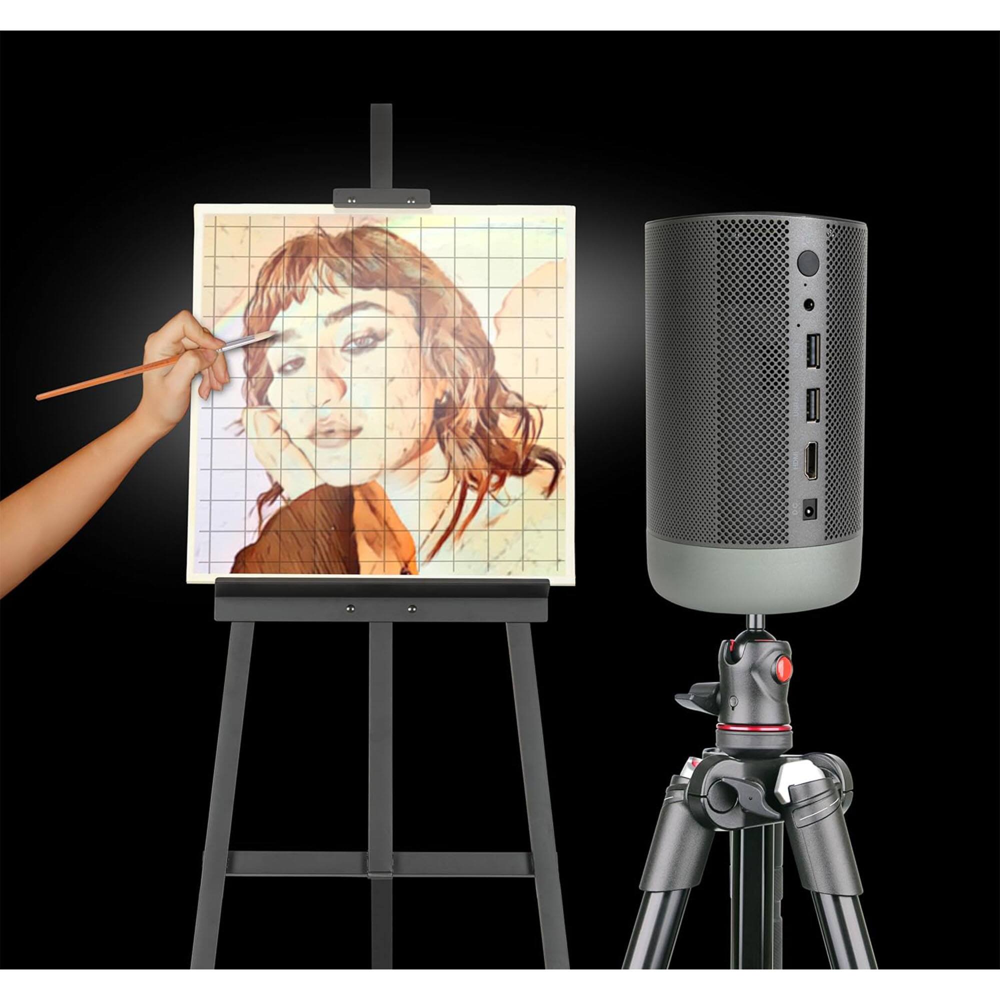 Alt View 4. Artograph - Artograph Smart LED Art Projector, Auto Focus Grids & Remote, Inspire 1500, Grey - Grey.