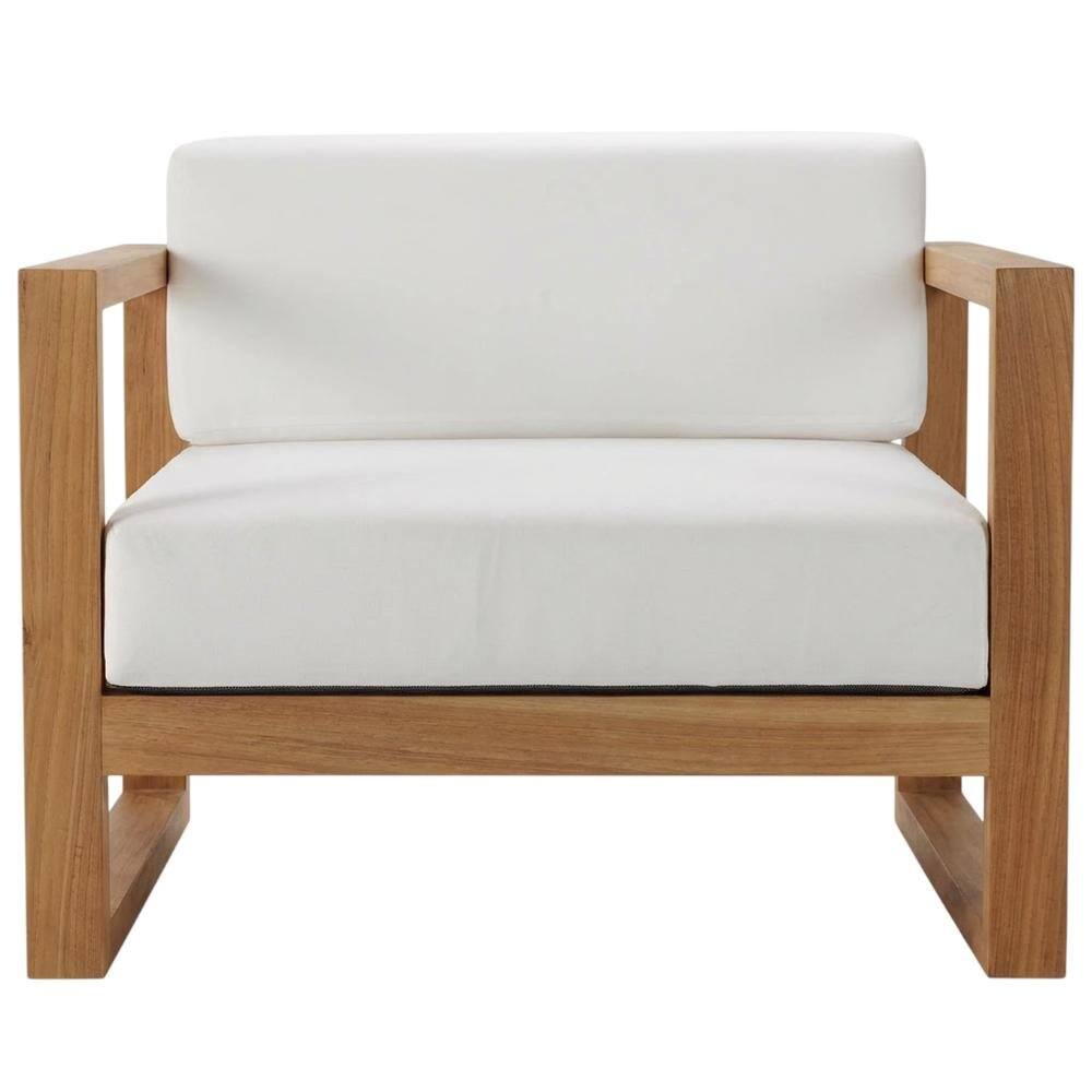 Back. Outdoor Escape - Outdoor Patio Armchair In Stylish Weather-Resistant Design - White.