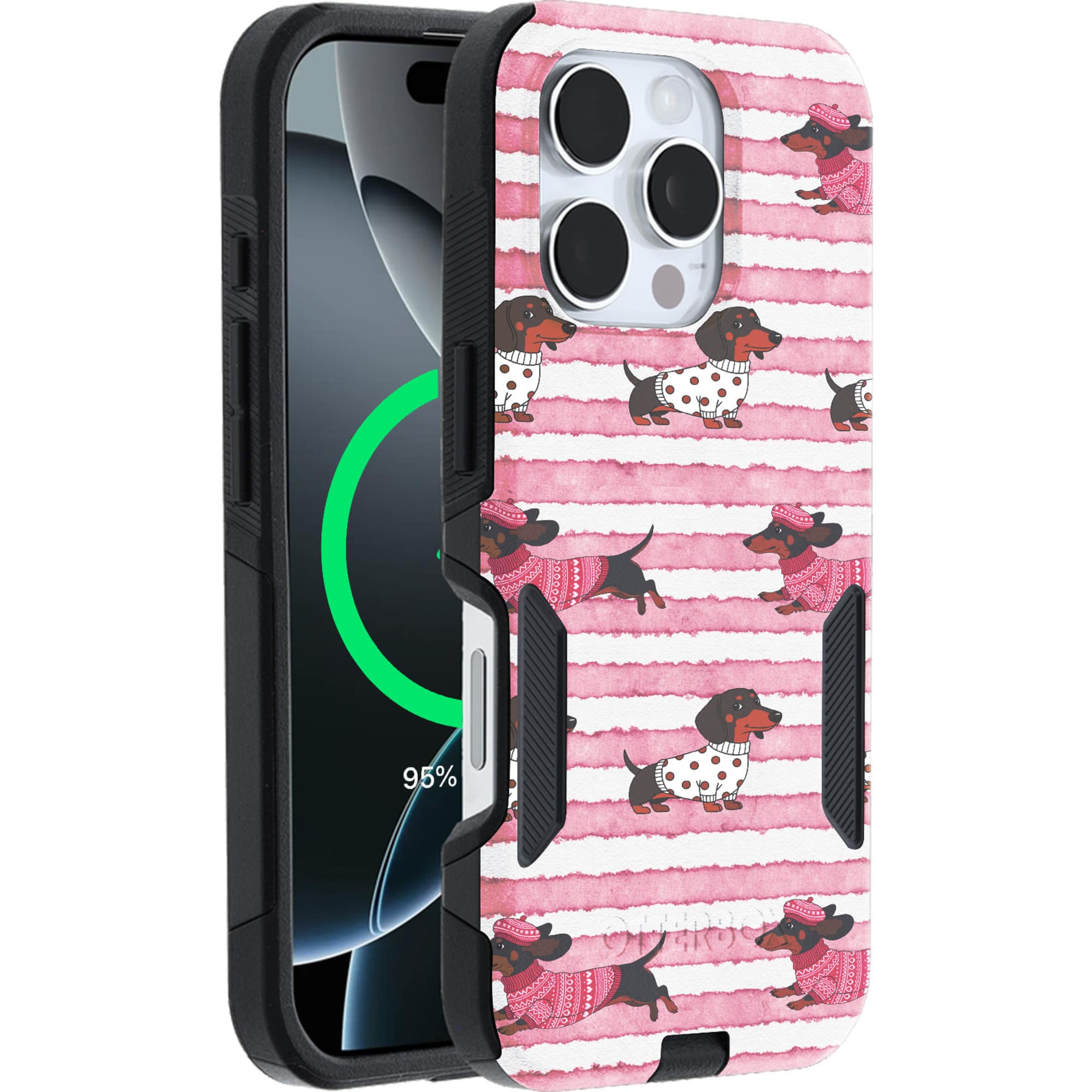 OtterBox - Artist Edition MagSafe Commuter Series Case for iPhone 16 Pro - Dachshund