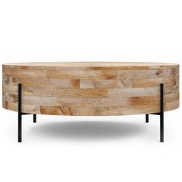 Simpli Home - Rayburn Drum Coffee Table - Natural