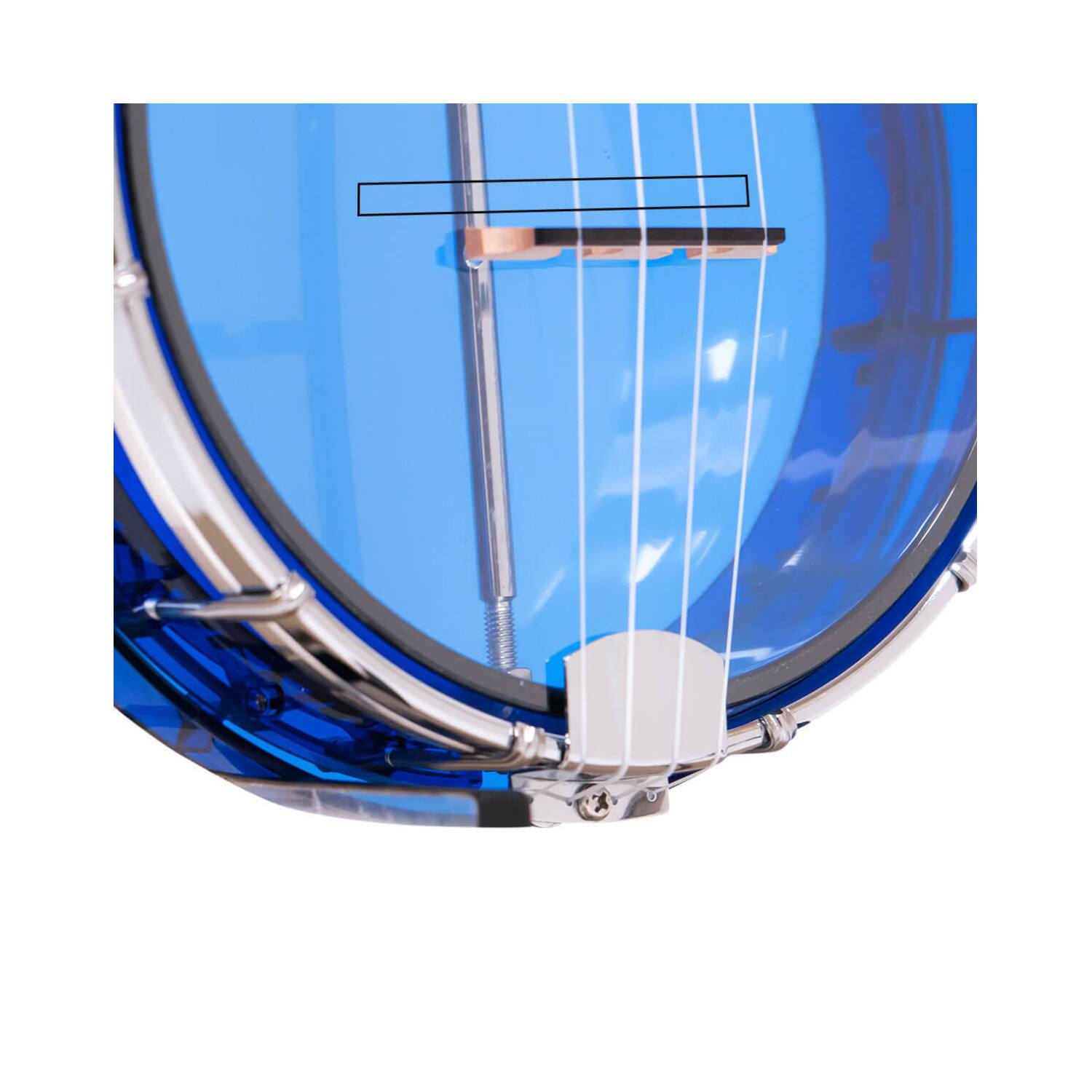 Back. Gold Tone - Gold Tone Little Gem See-through Banjo Ukulele (Sapphire) with Gig Bag.