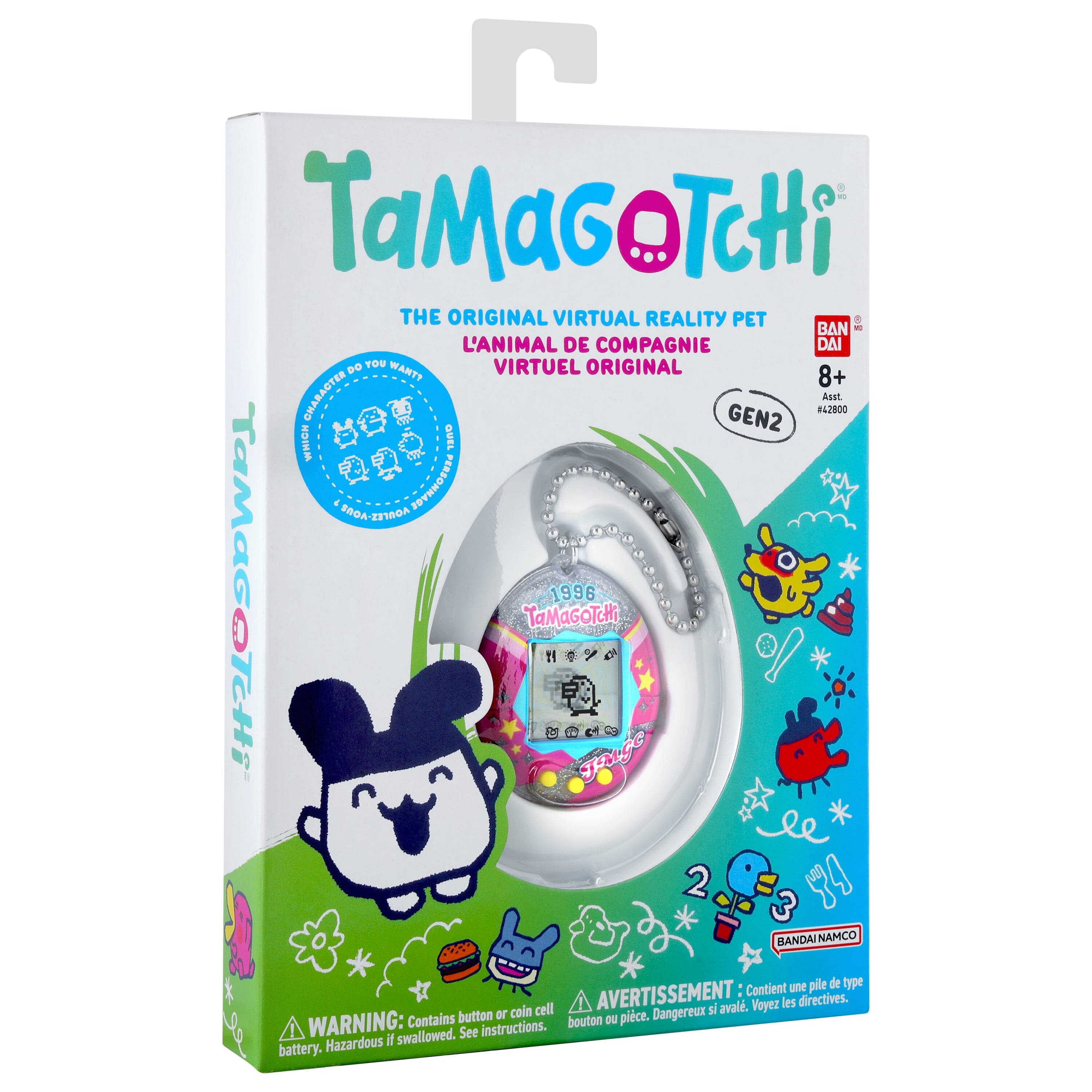 - TaMaGoTcHi THE ORIGINAL VIRTUAL REALITY PET BAN - L'ANIMAL DE COMPAGNIE DAI DO TOU VIRTUEL ORIGINAL WANTY 8+ OHARACTER GEN2 862800 Aust WHICH OUEL SA-ZTROA PERSONNAGE TaMaGeTH TaMaGOTcHi 1996 JMGe 2 3 BANDAI NAMCO Contient une pile de type cell AVERTISSEMENT: si aval. Voyez les directives. button or coin plce. Dangereux WARNING: Contains bouton oU swallowed. See instructions. Hazardous if battery.