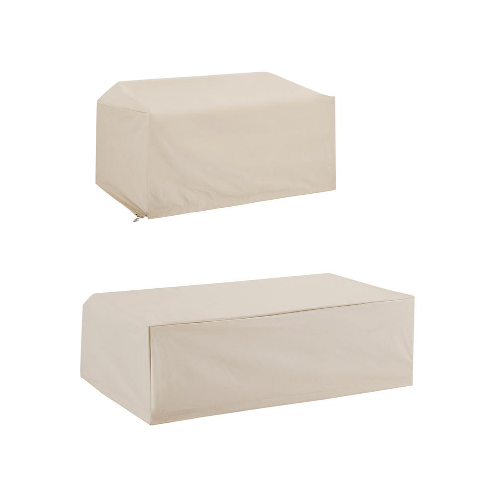 Angle. Crosley Furniture - 2Pc Outdoor Furniture Cover Set - Loveseat & Coffee Table - Tan.
