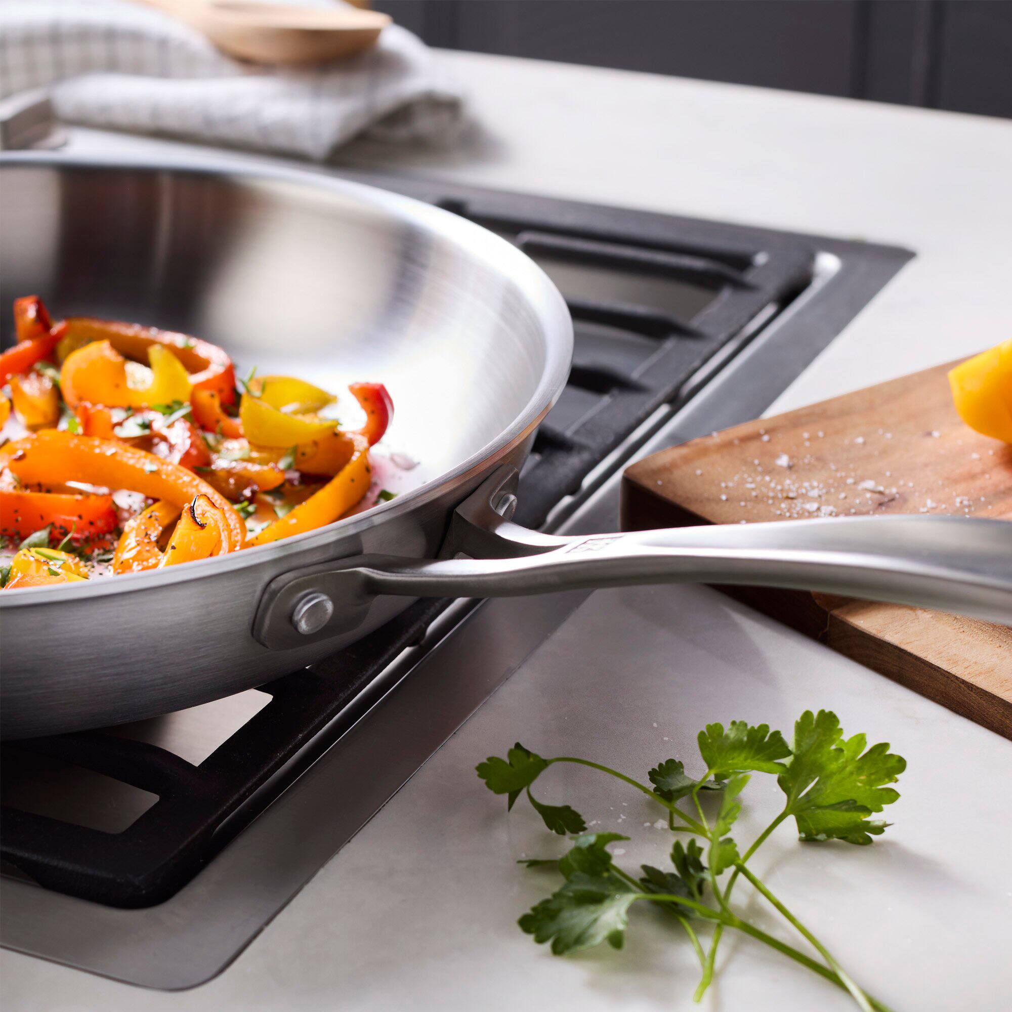 Alt View 4. ZWILLING - ZWILLING Spirit 3-ply 12-inch Stainless Steel Fry Pan - Stainless Steel.