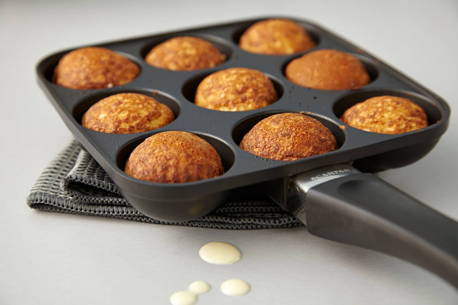 Alt View 2. Scanpan - Classic Aebleskiver Puff Dumpling Pan - Black.