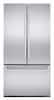 Front. JennAir - Rise 24.8 Cu. Ft. French Door Counter-Depth Refrigerator with Internal Dispenser - Stainless Steel.